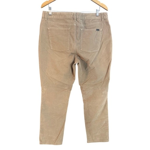 LL Bean Favorite Fit Corduroy Pants Womens 16 Regular Tan Khaki Straight Leg - Picture 2 of 9